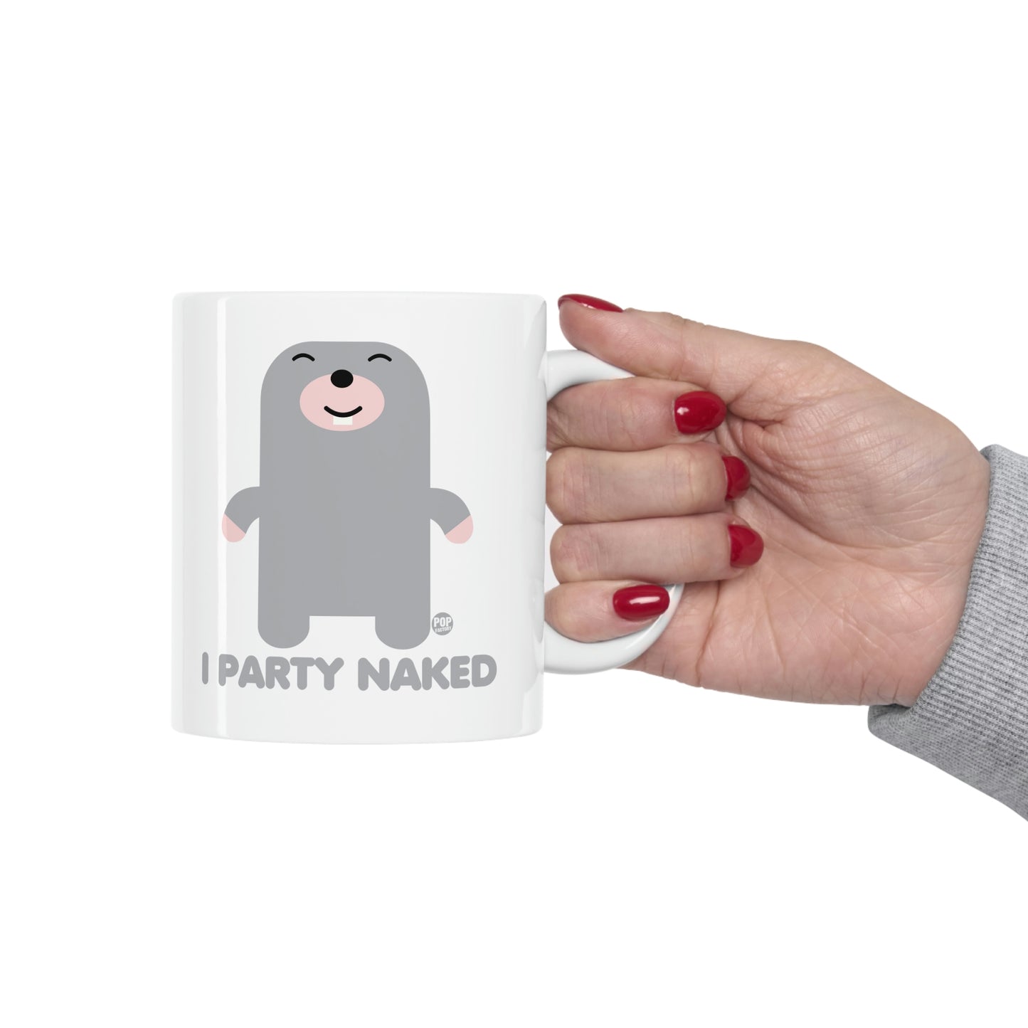 I PARTY NAKED MOLE COFFEE MUG