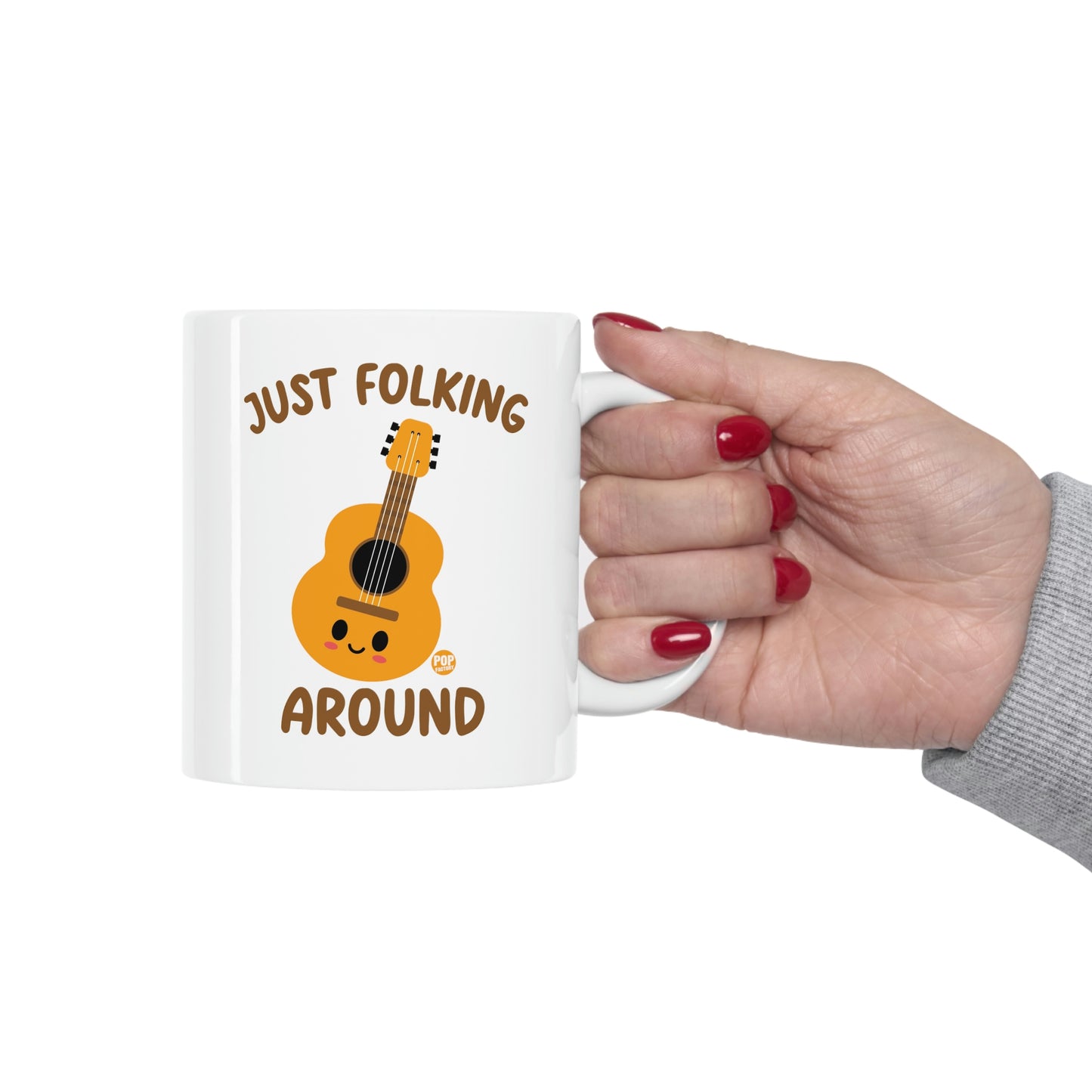 Just Folking Around Guitar Coffee Mug