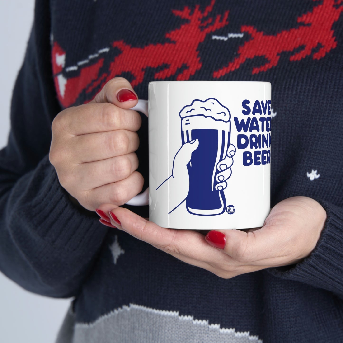 Save Water Drink Beer Mug