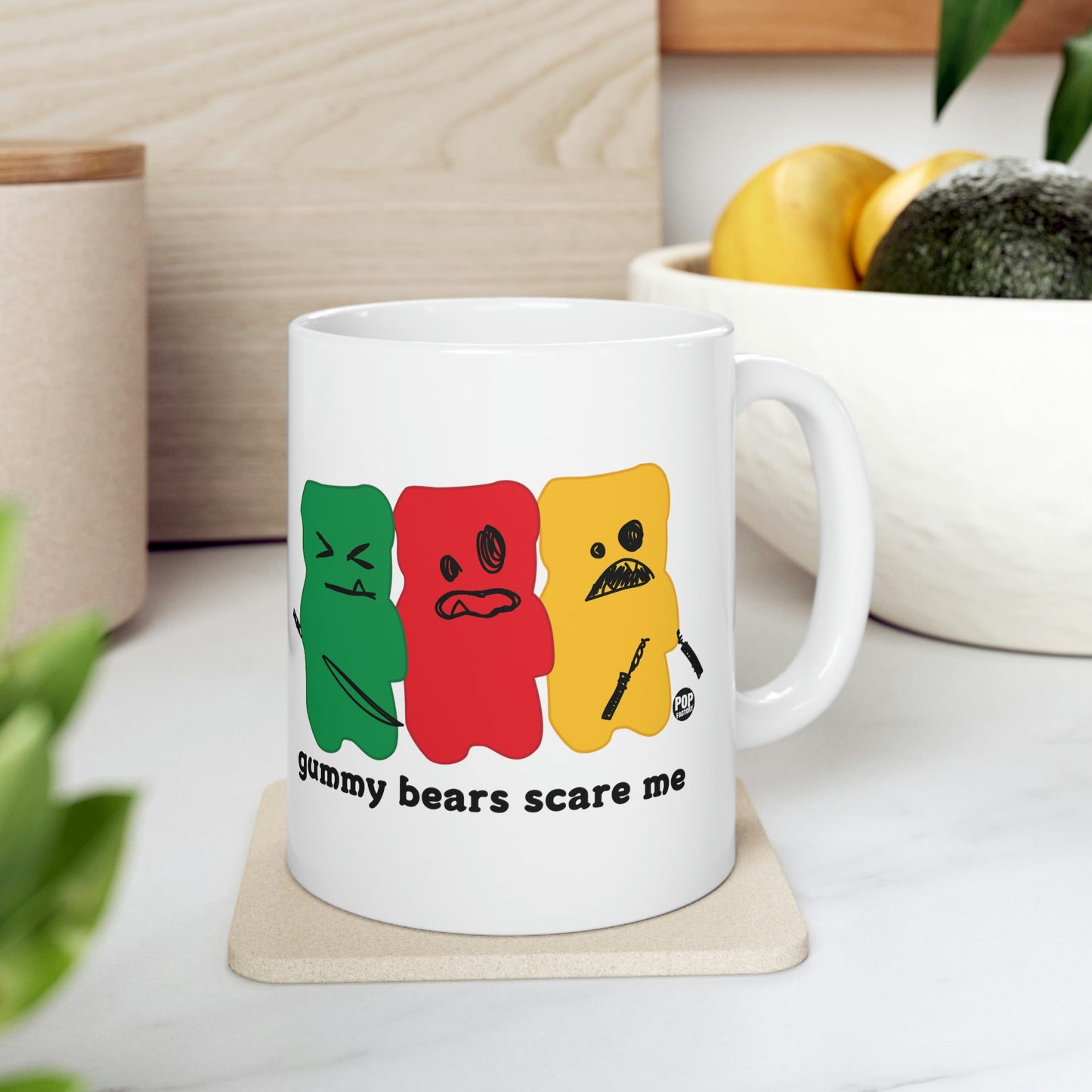 GUMMY BEARS SCARE ME COFFEE MUG