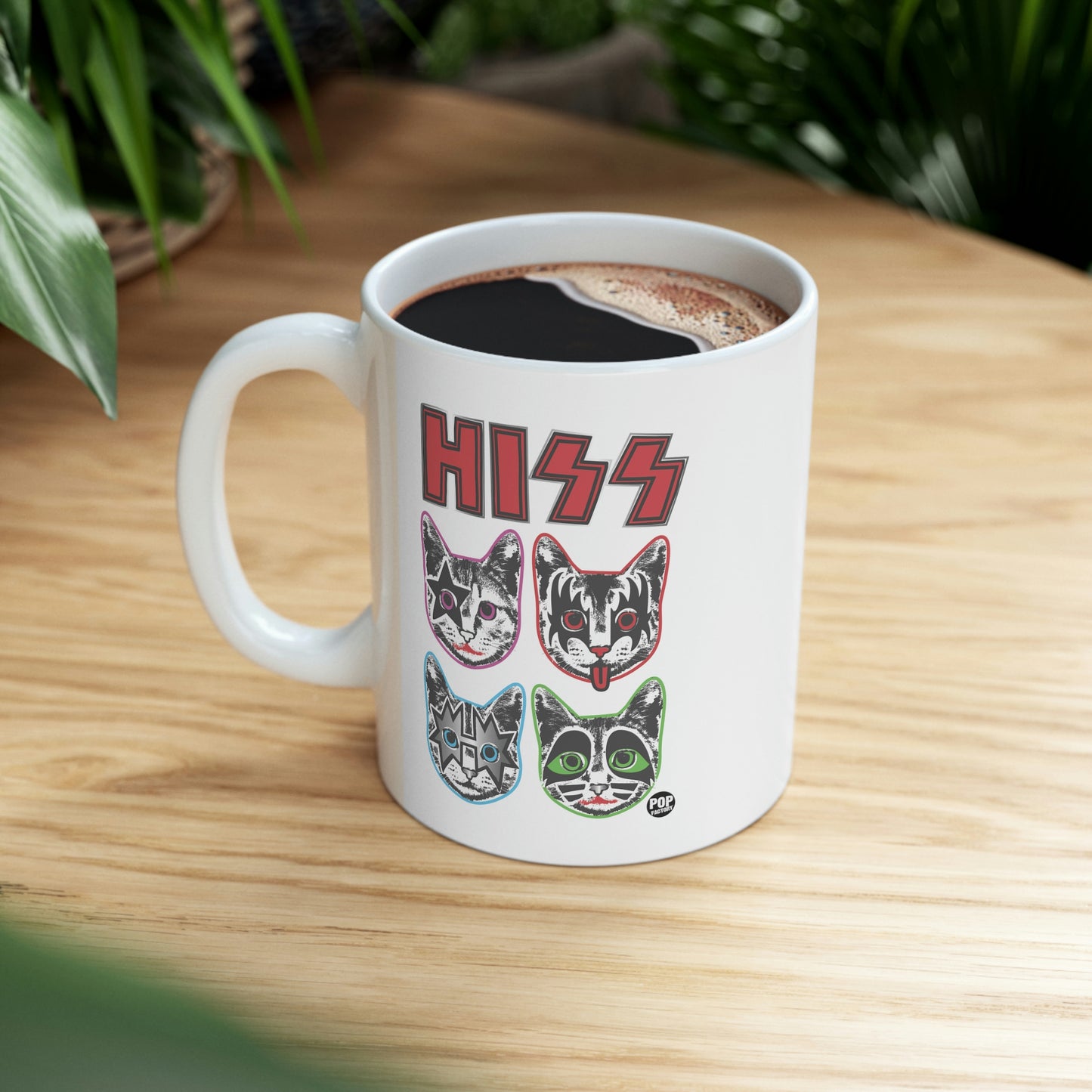 HISS KISS CATS COFFEE MUG