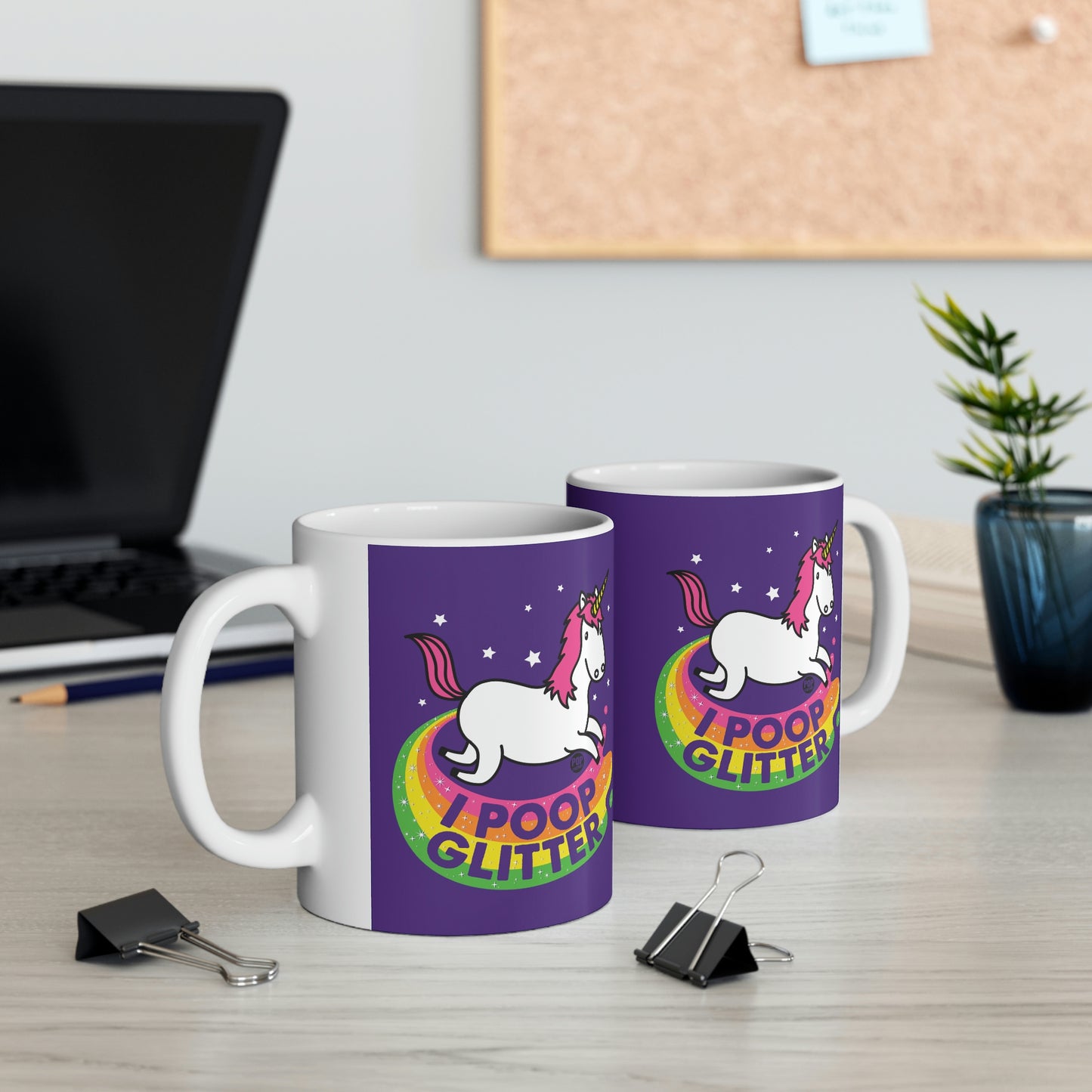 I Poop Glitter Unicorn Coffee Mug