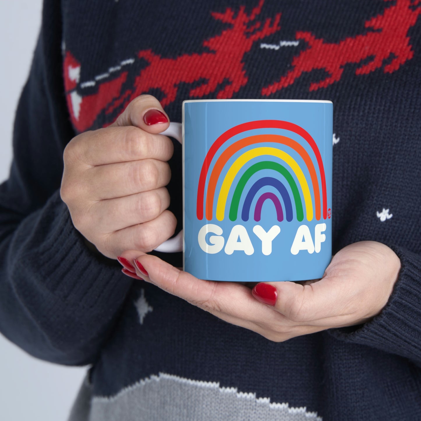 GAY AF RAINBOW COFFEE MUG