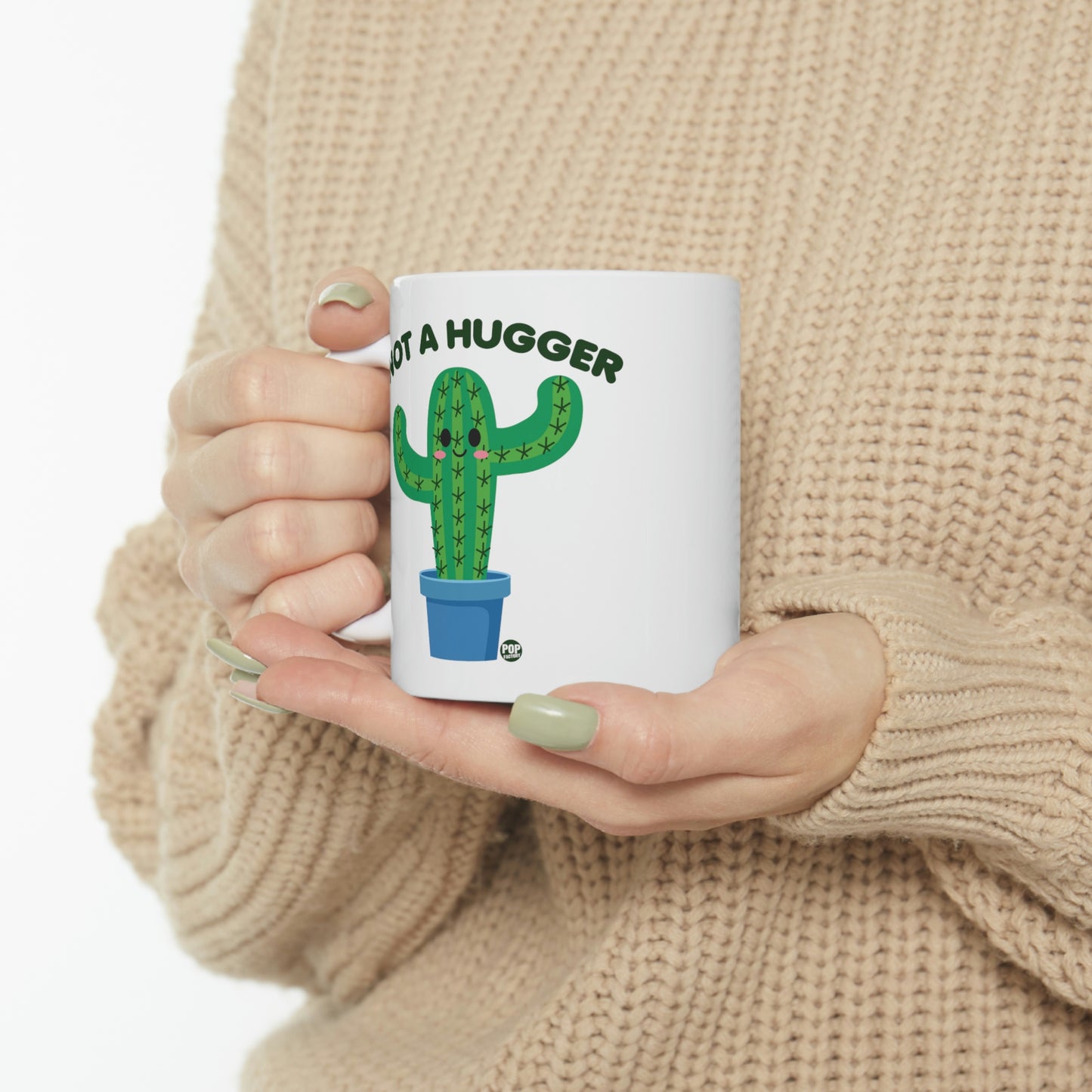 NOT A HUGGER CACTUS COFFEE MUG
