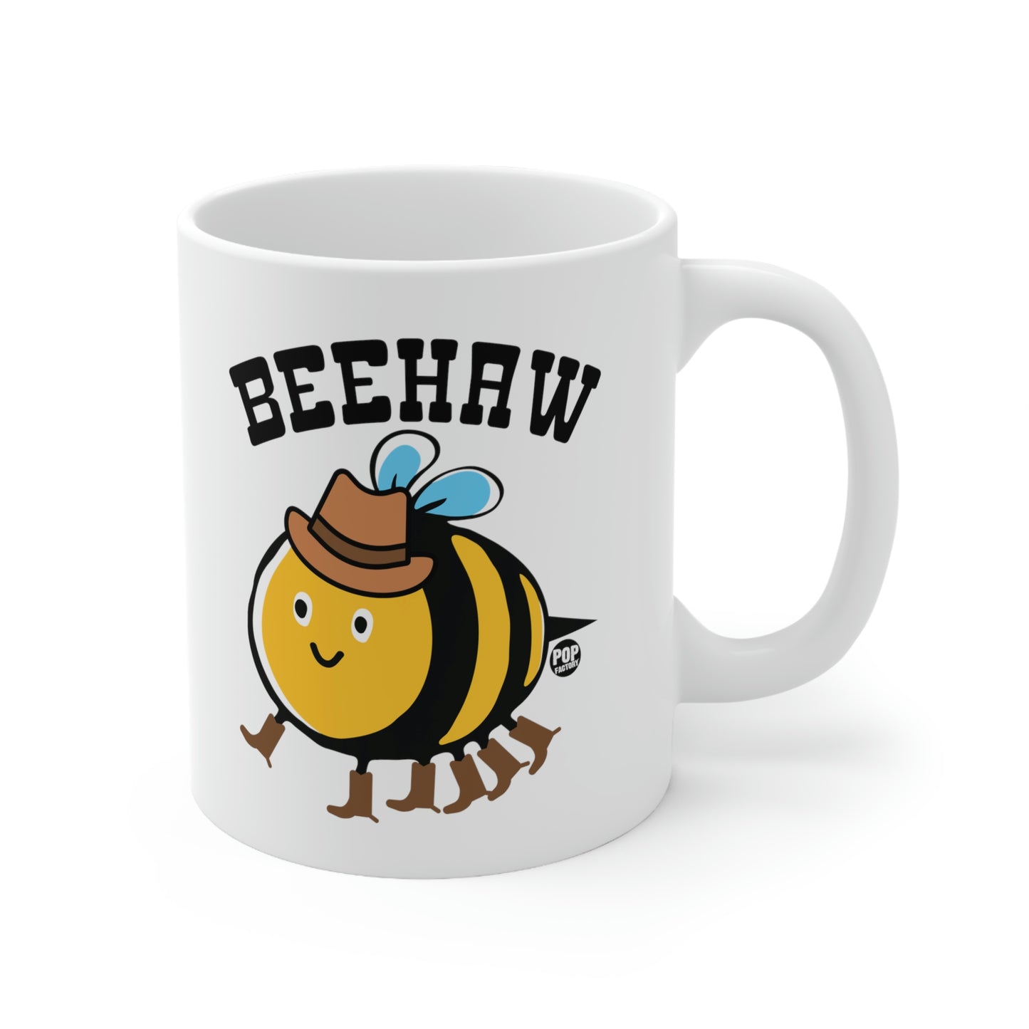 Bee with hat on white mug