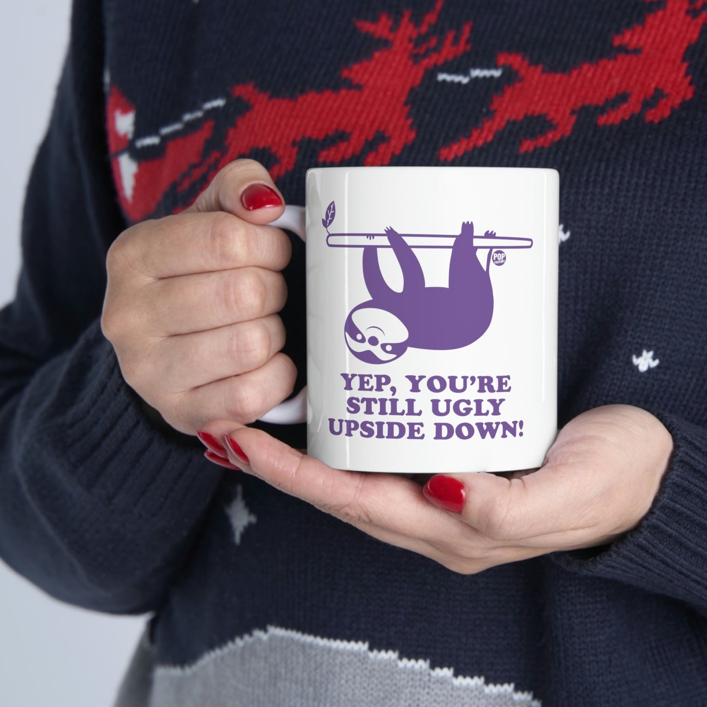 Still Ugly Upside Down Sloth Mug