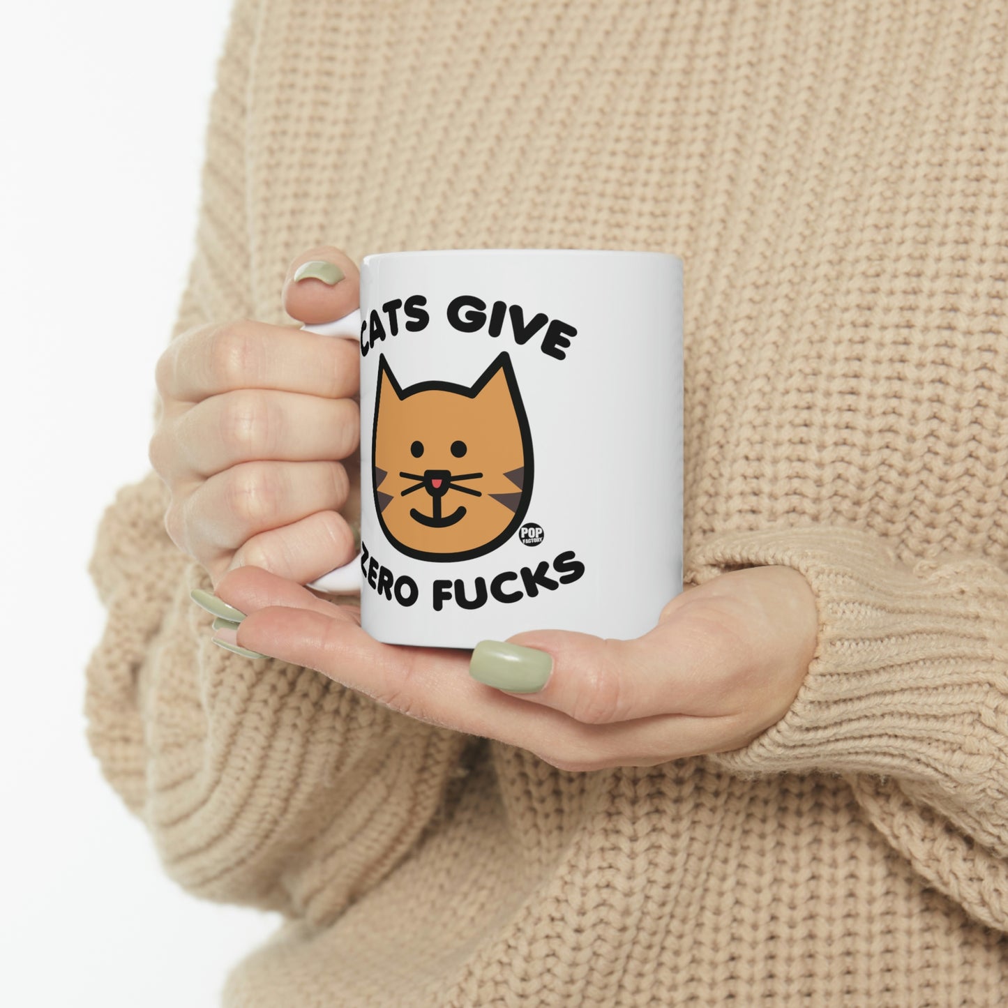 CATS GIVE ZERO FUCKS COFFEE MUG