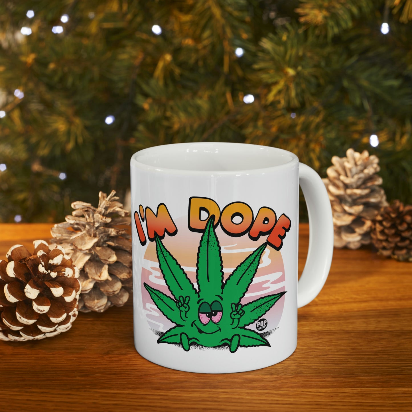 I'M DOPE POT LEAF COFFEE MUG