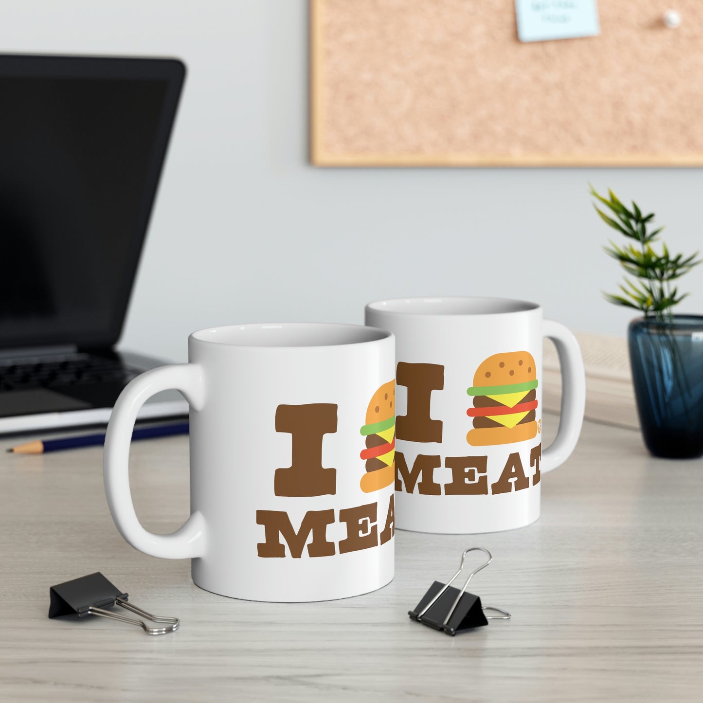 I LOVE MEAT BURGER COFFEE MUG