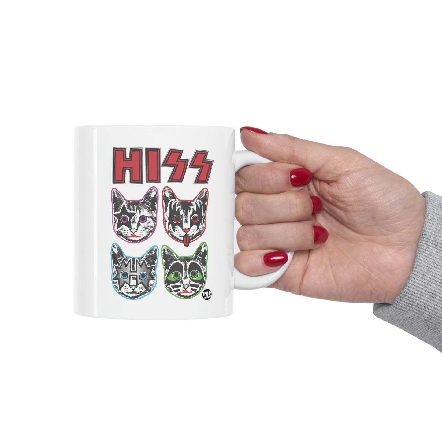 HISS KISS CATS COFFEE MUG