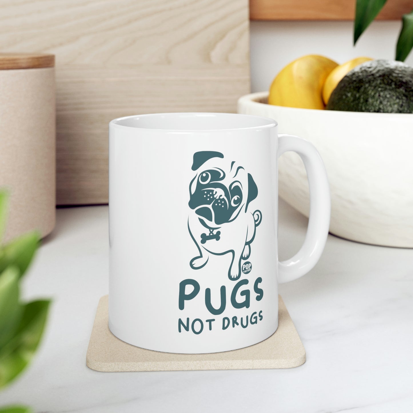 PUGS NOT DRUGS COFFEE MUG