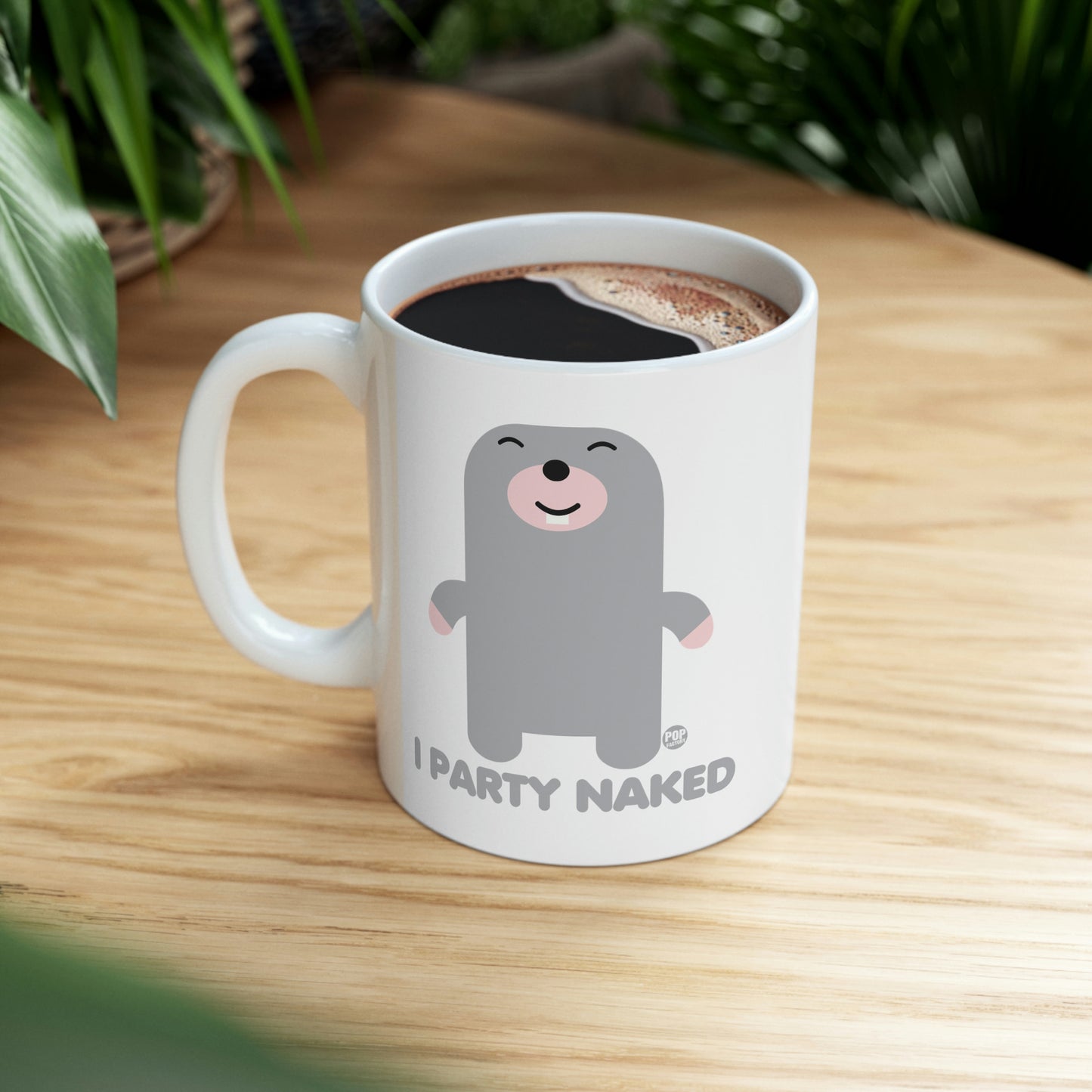 I PARTY NAKED MOLE COFFEE MUG