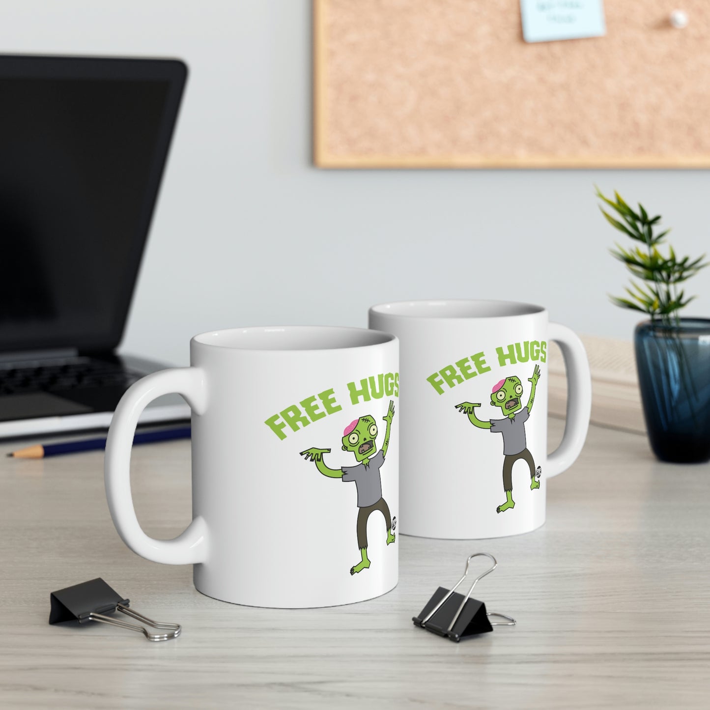 FREE HUGS ZOMBIE COFFEE MUG