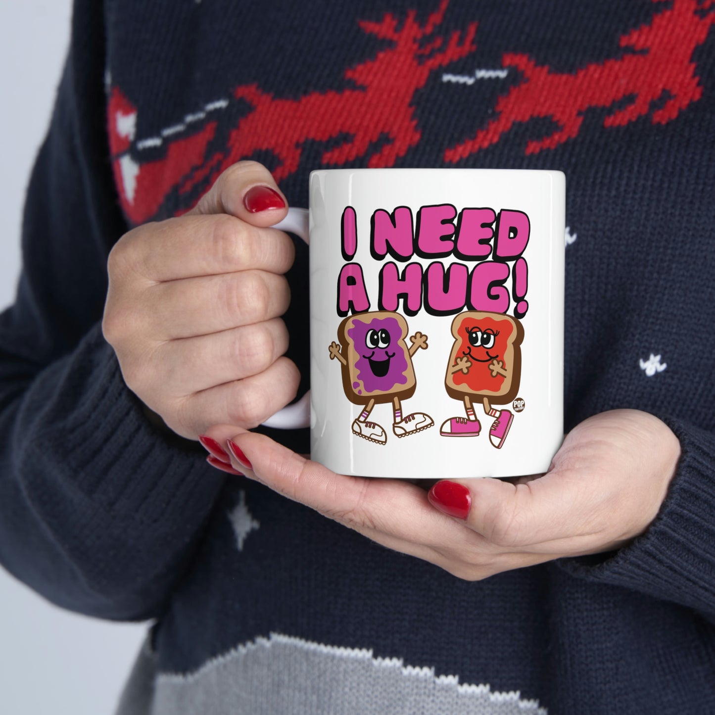 I NEED A HUG!  PBJ COFFEE MUG