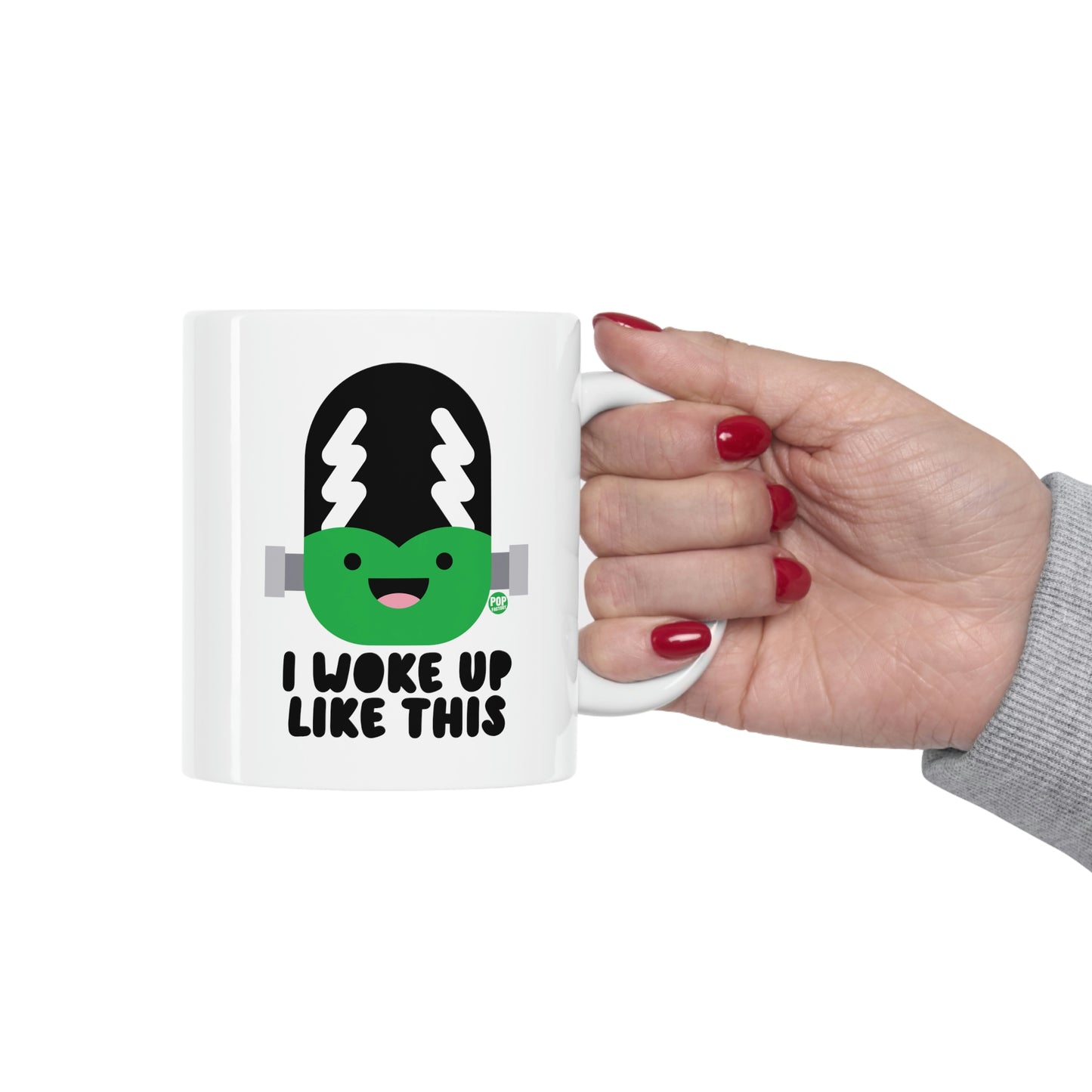 I WOKE UP LIKE THIS. BRIDE FRANKENSTEIN COFFEEMUG