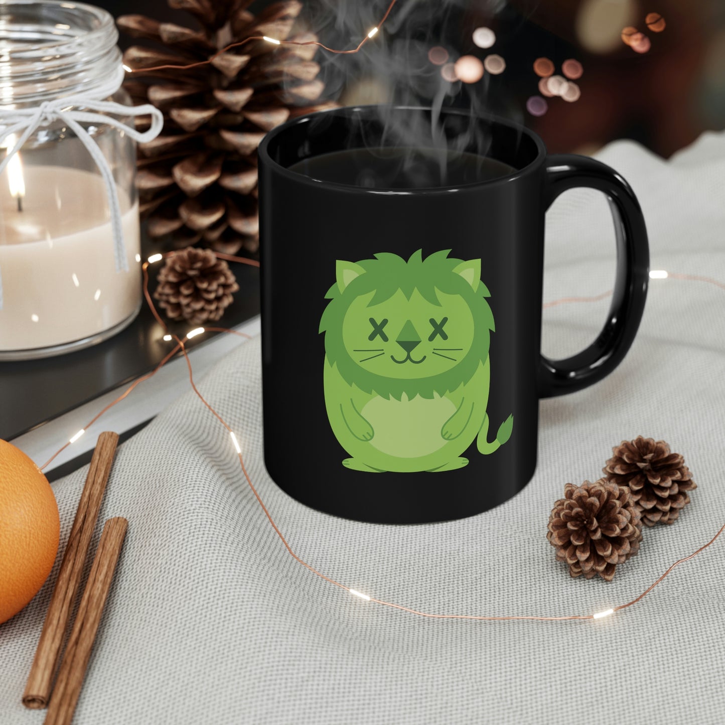 DEADIMALS LION COFFEE MUG - Halloween Edition