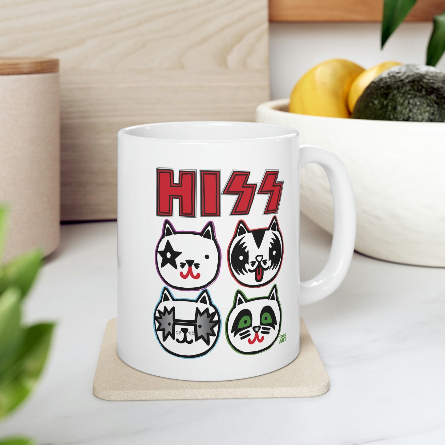 HISS KISS COFFEE MUG