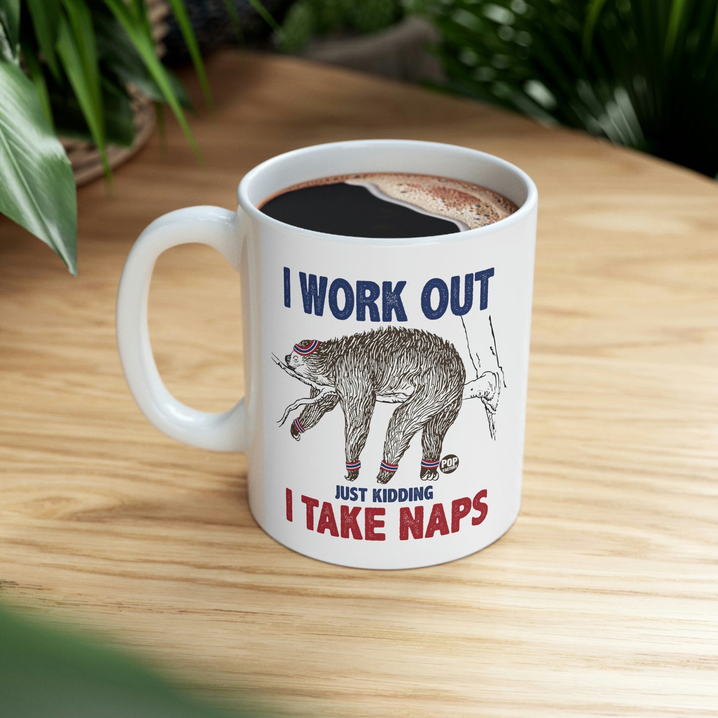 I Work Out Sloth Coffee Mug