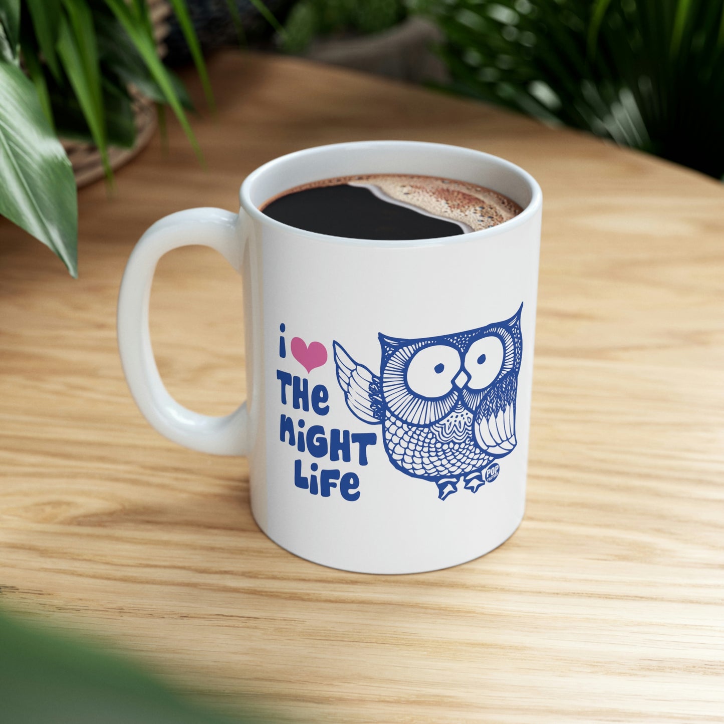 I LOVE THE NIGHT LIFE, OWL COFFEE MUG