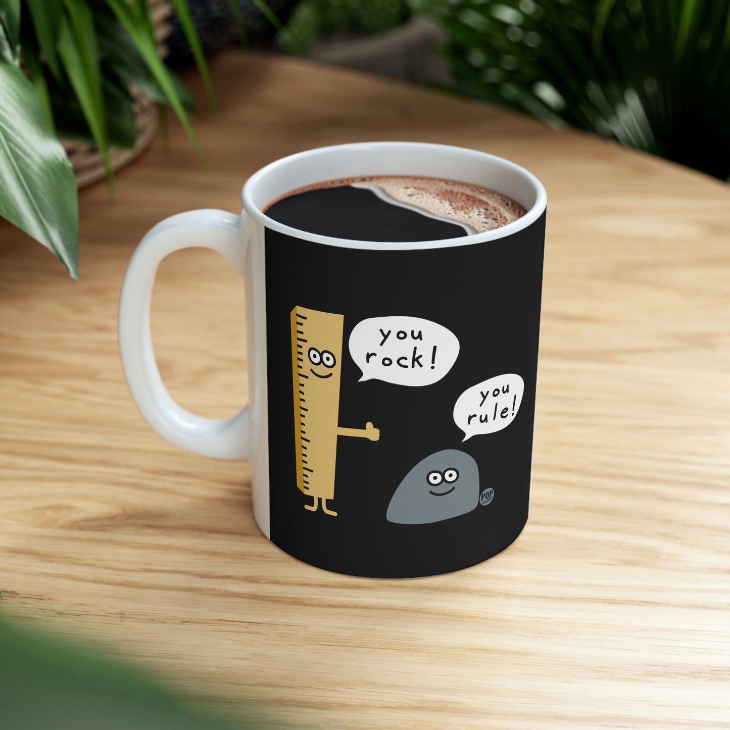 You Rock You Rule Mug – Funny Rock Pun Coffee Cup by StupidMug – Pop Factory® Gift for Pun Lovers & Coworkers
