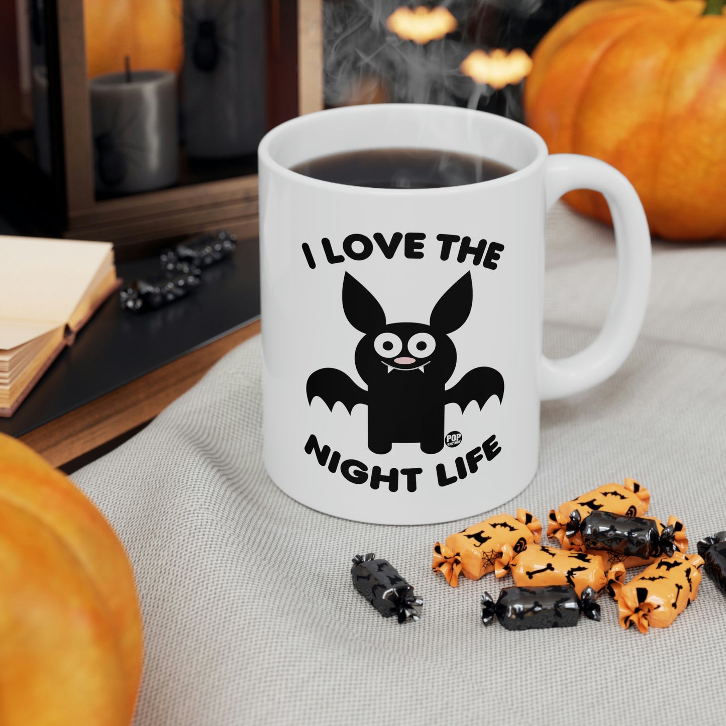 I LOVE THE NIGHT LIFE, BAT COFFEE MUG