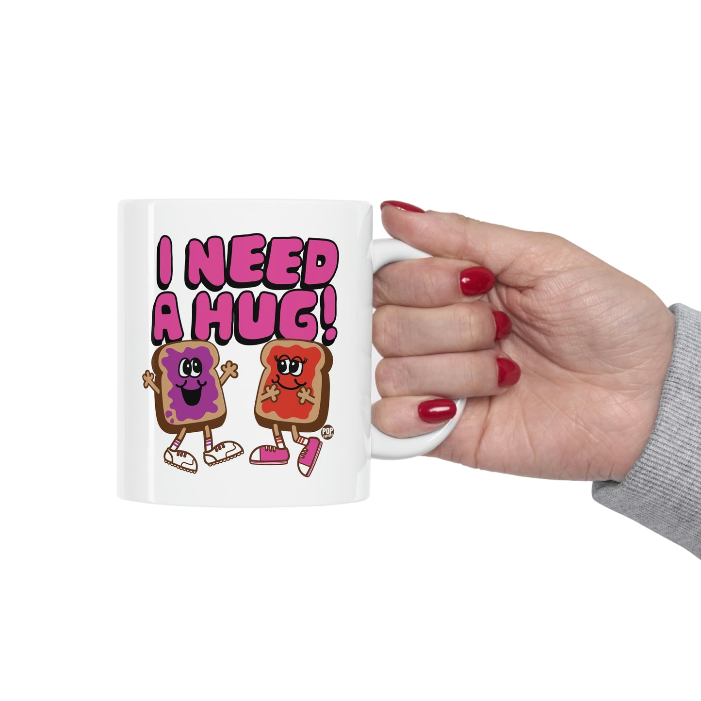 I NEED A HUG!  PBJ COFFEE MUG