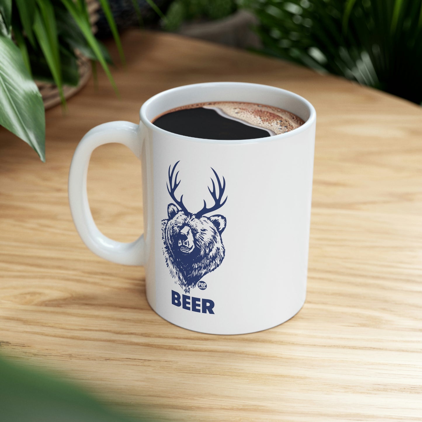 BEER BEAR FACE COFFEE MUG