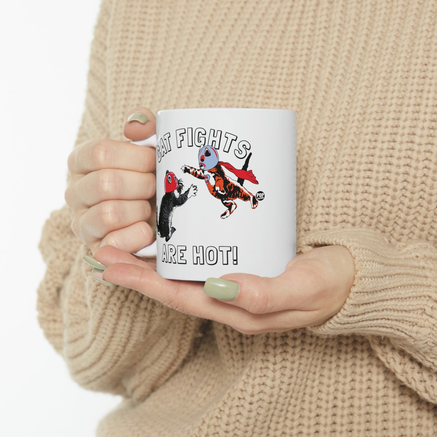 CAT FIGHTS ARE HOT! COFFEE MUG