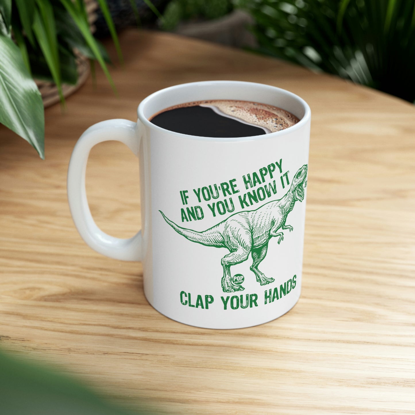 CLAP YOUR HANDS T REX COFFEE MUG