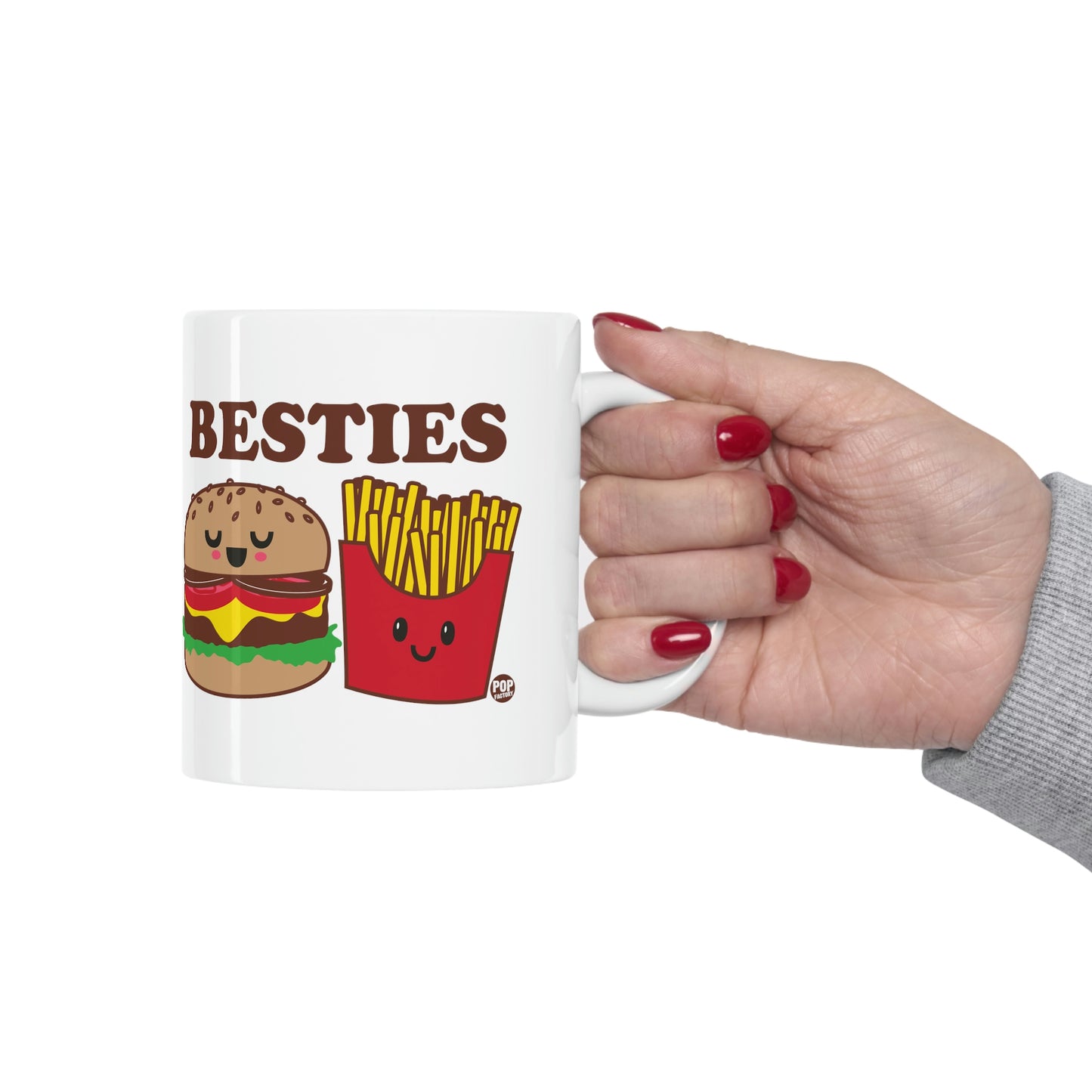 BESTIES BURGER AND FRIES COFFEE MUG