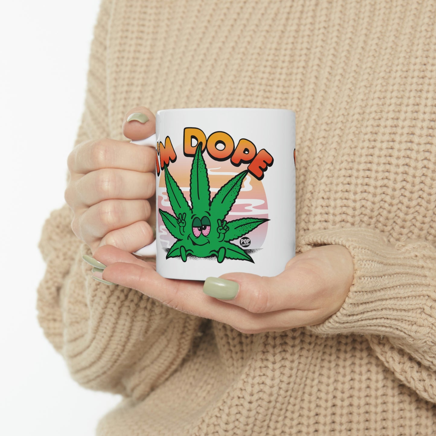 I'M DOPE POT LEAF COFFEE MUG