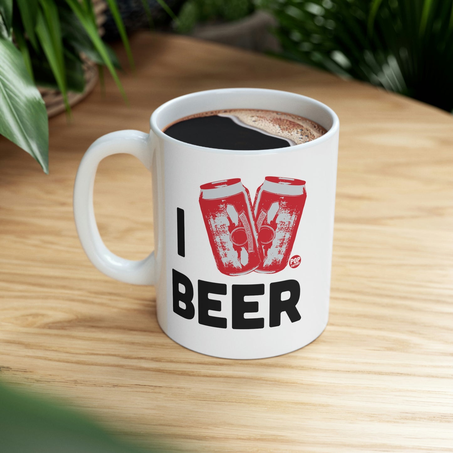 I LOVE BEER CANS COFFEE MUG