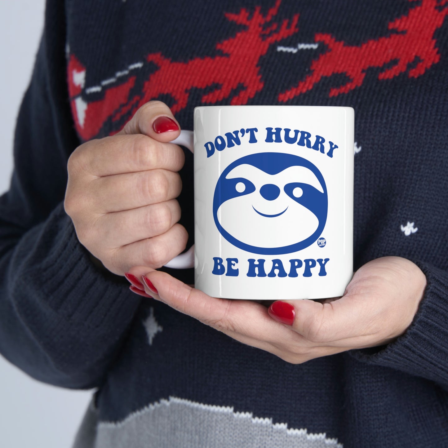 DON'T HURRY BE HAPPY SLOTH COFFEE MUG