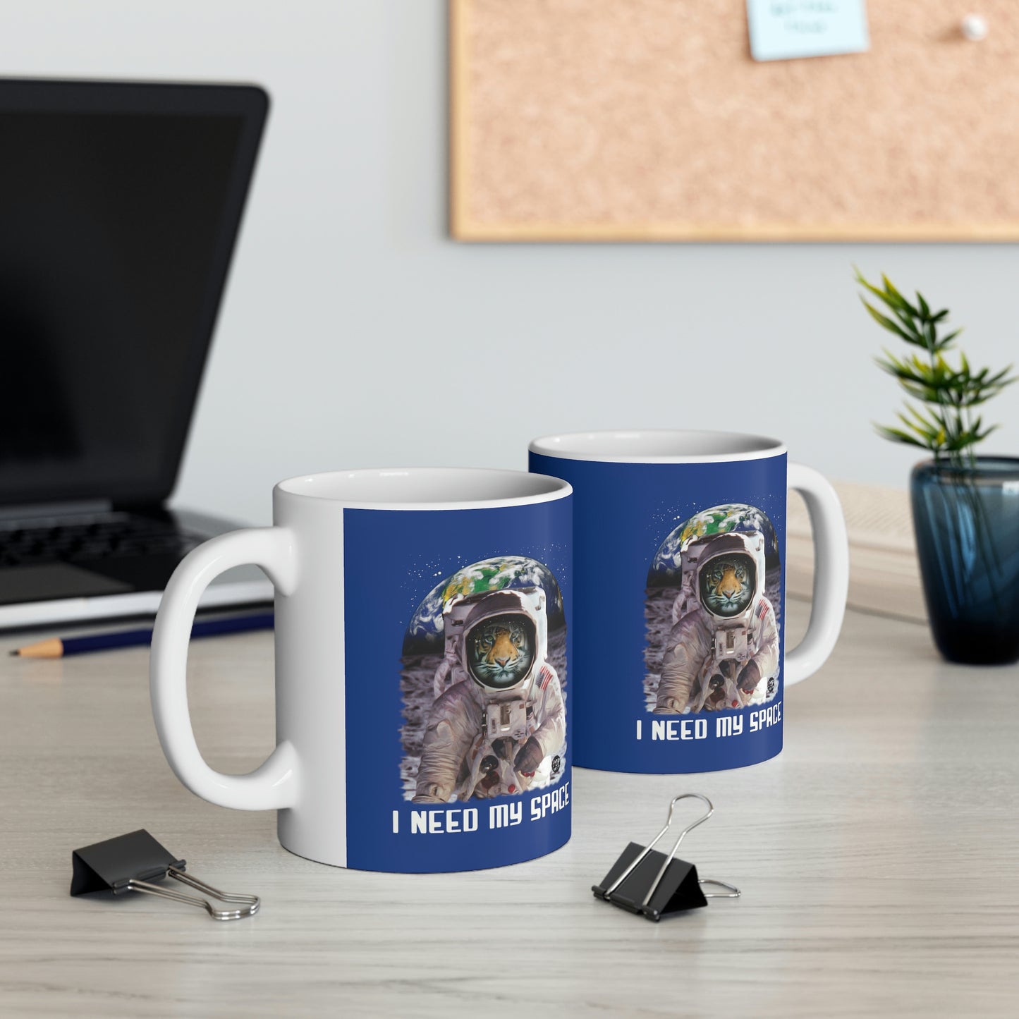 I NEED MY SPACE TIGER COFFEE MUG