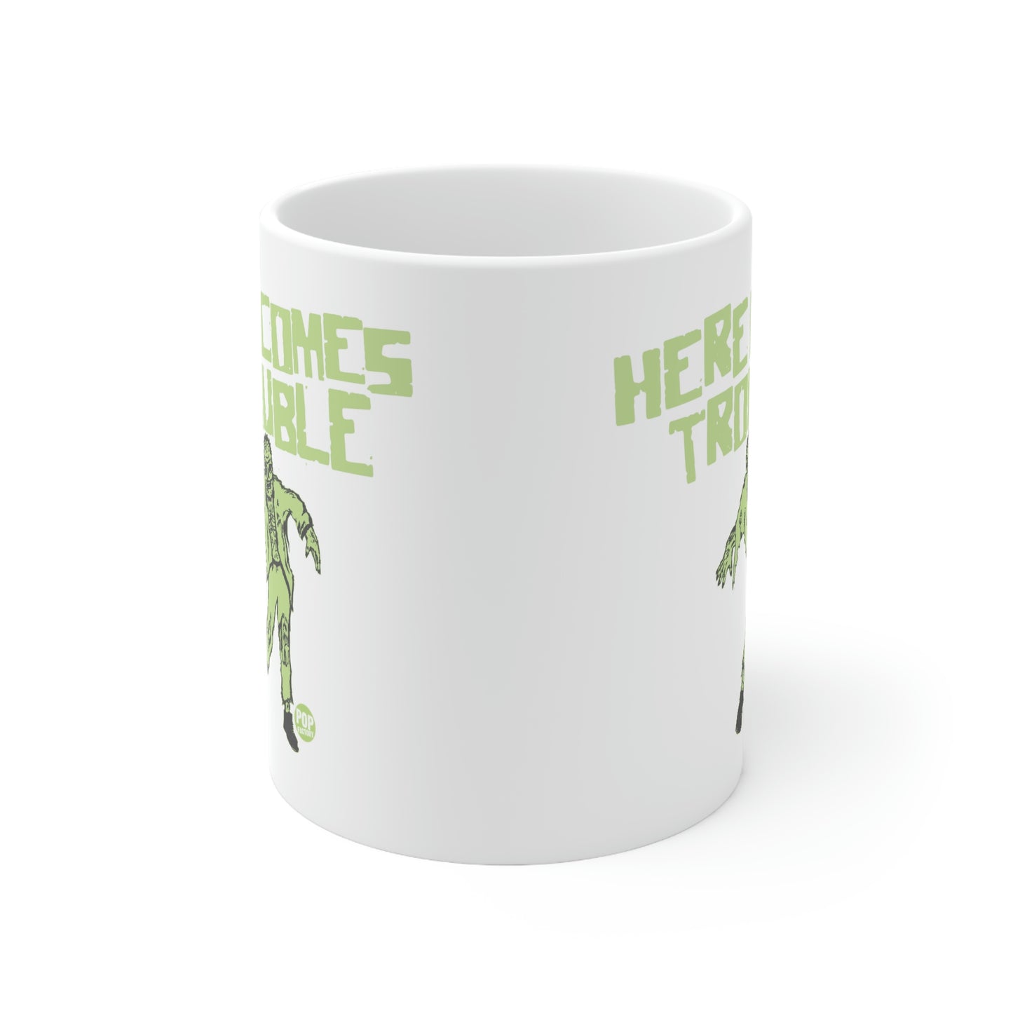 HERE COMES TROUBLE ZOMBIE MUG