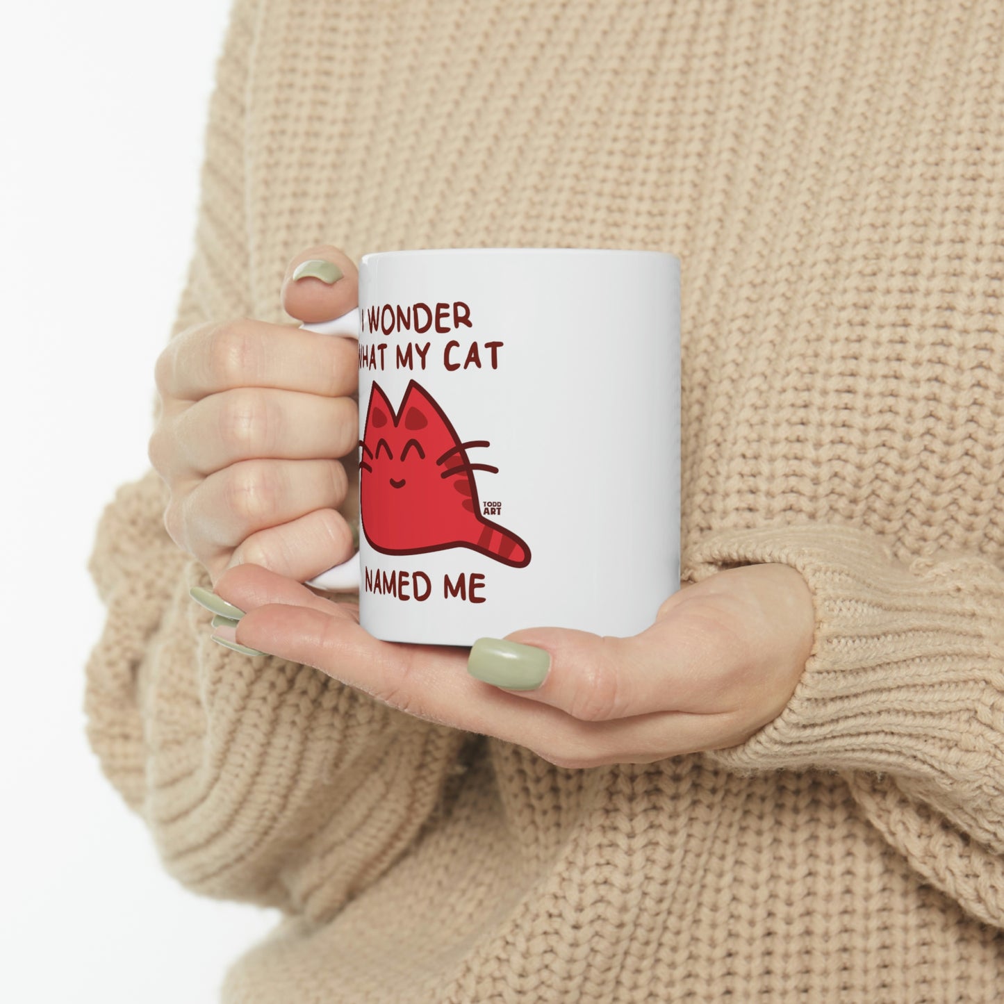 Wonder What My Cat Named Me Mug