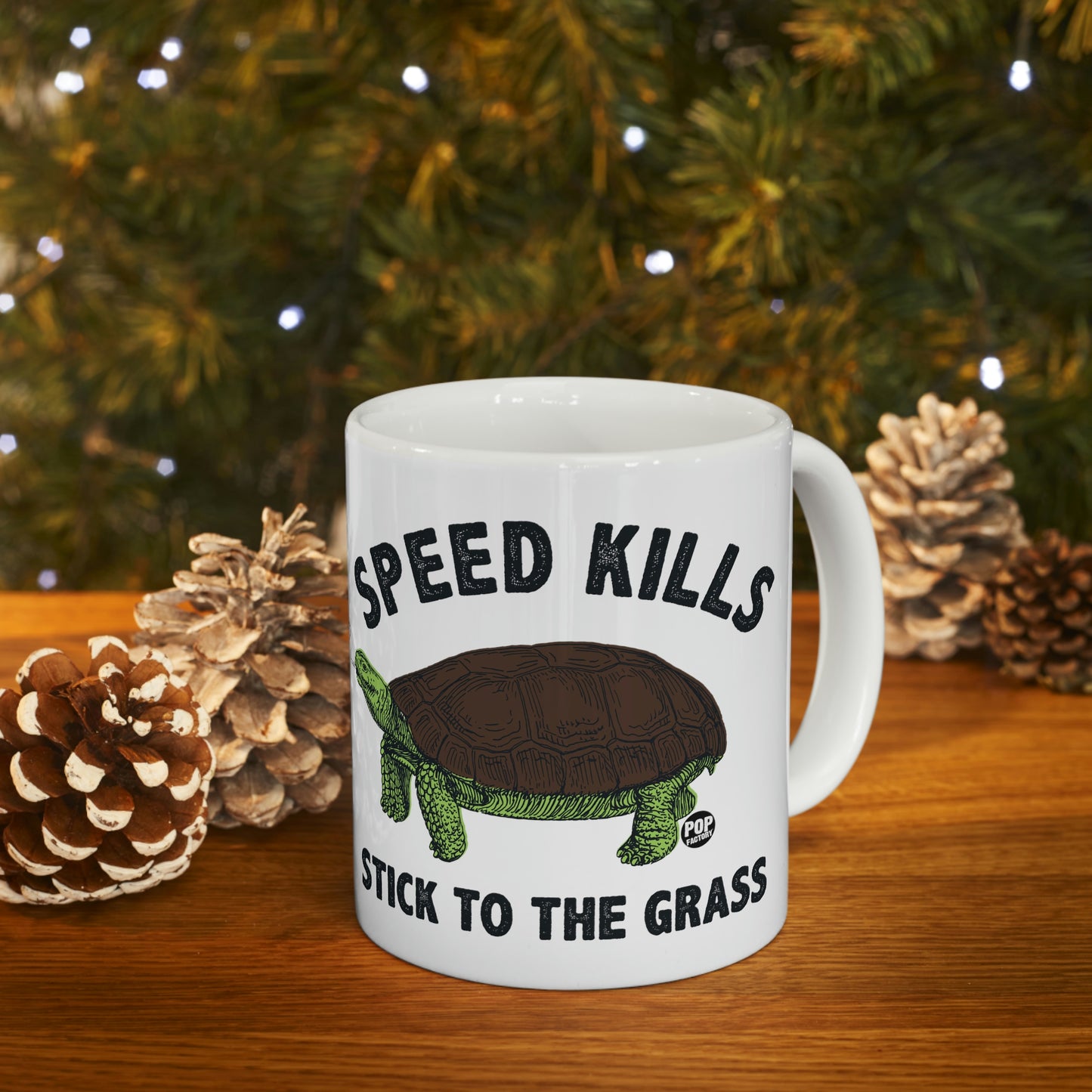 Speed Kills Grass Turtle Mug