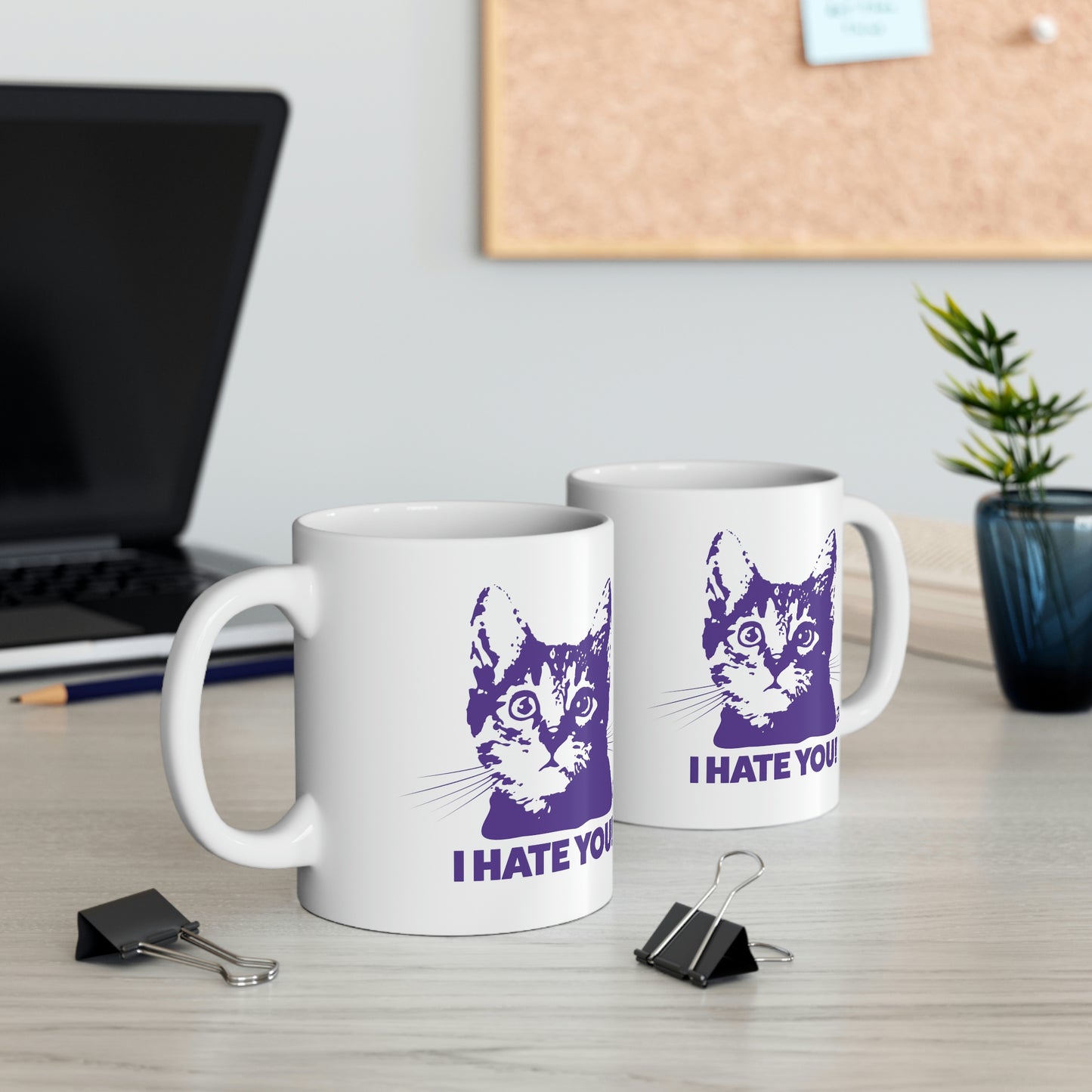 I HATE YOU! CAT COFFEE MUG