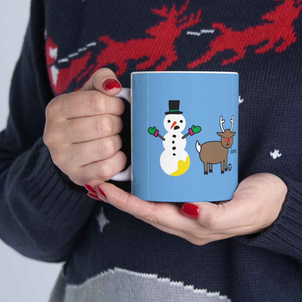 Reindeer Pee Snowman Mug