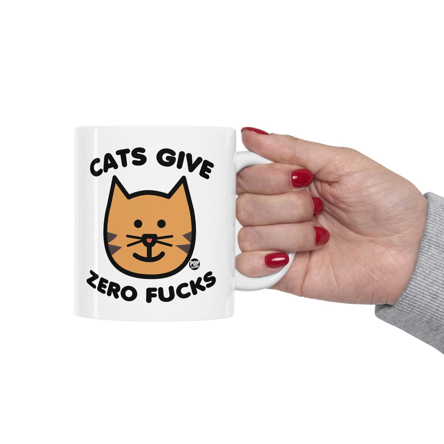 CATS GIVE ZERO FUCKS COFFEE MUG