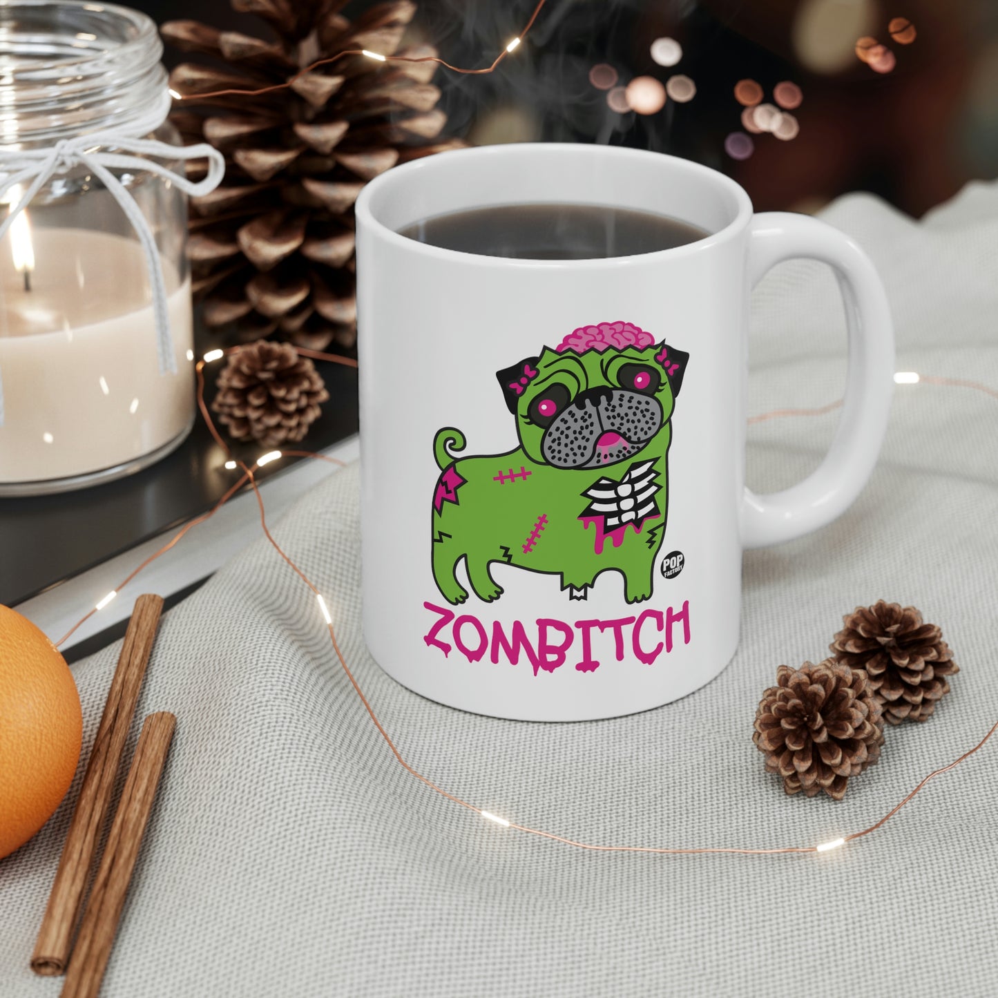 ZOMBITCH PUG COFFEE MUG