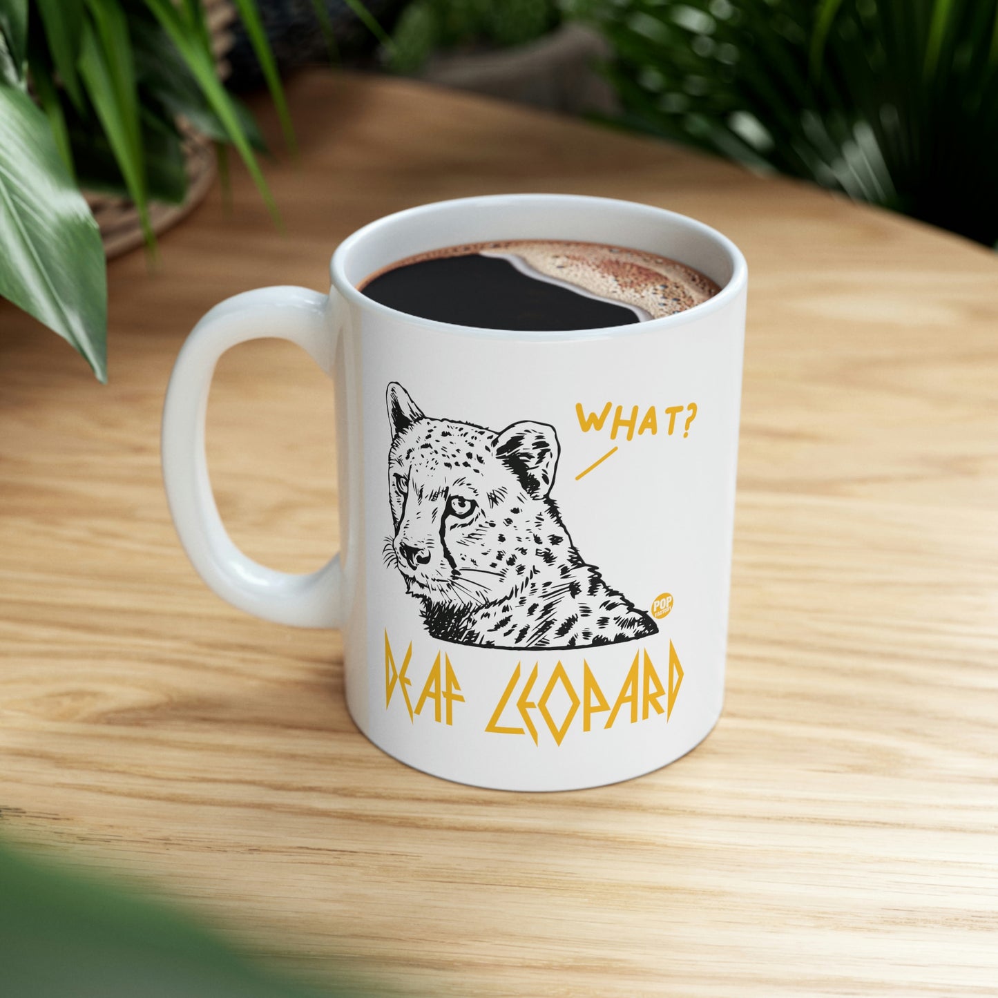 DEAF LEOPARD REALISTIC COFFEE MUG