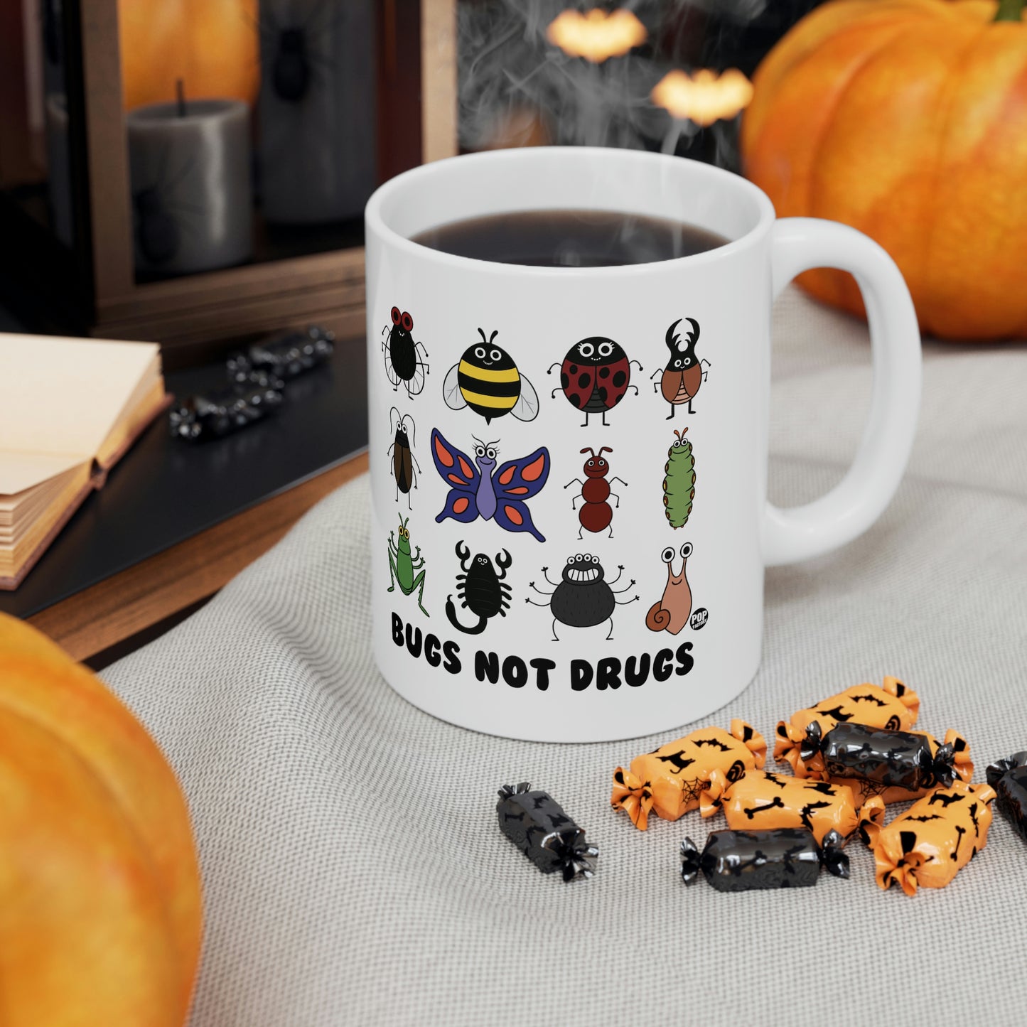 BUGS NOT DRUGS COFFEE MUG