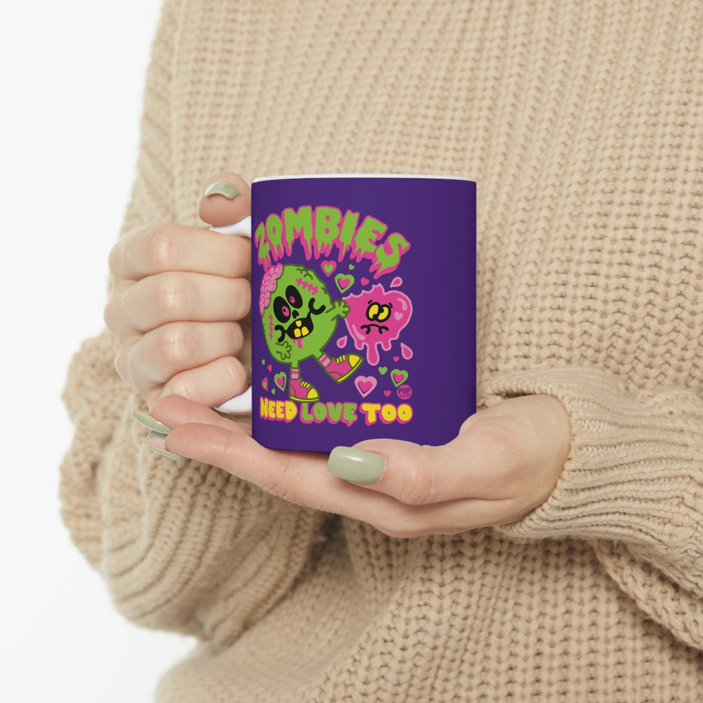 ZOMBIES NEED LOVE TOO COFFEE MUG