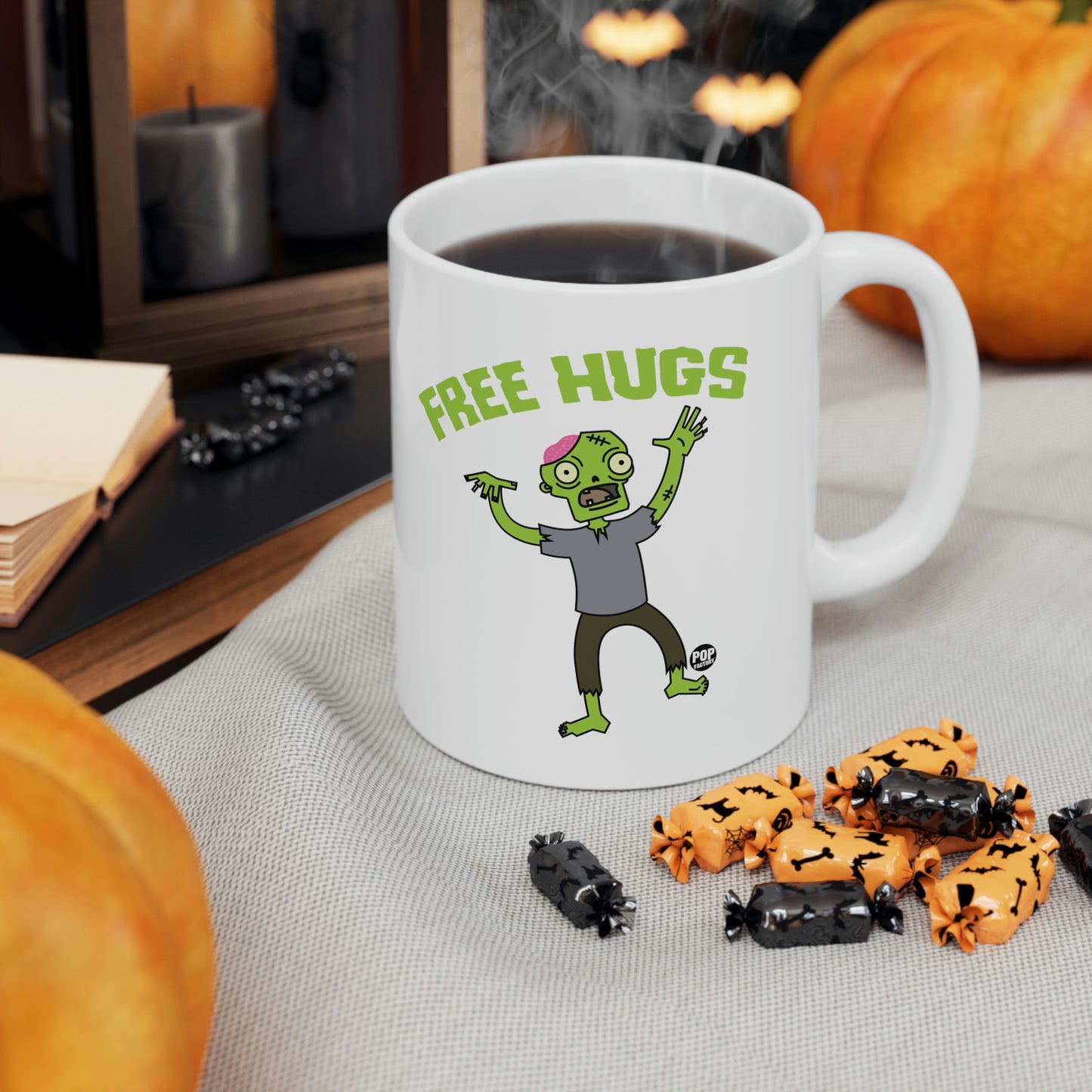 FREE HUGS ZOMBIE COFFEE MUG