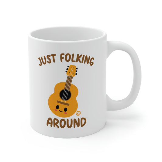 Just Folking Around Guitar Coffee Mug