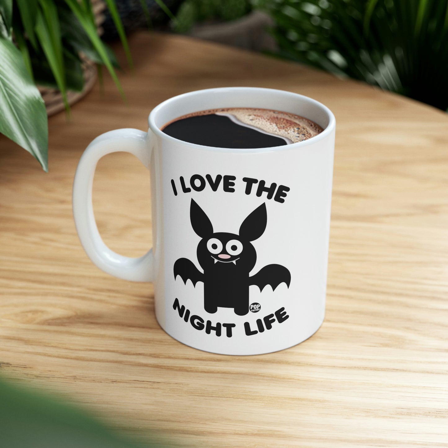 I LOVE THE NIGHT LIFE, BAT COFFEE MUG