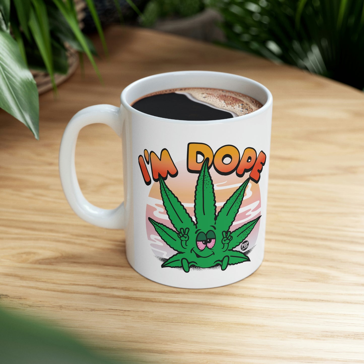 I'M DOPE POT LEAF COFFEE MUG