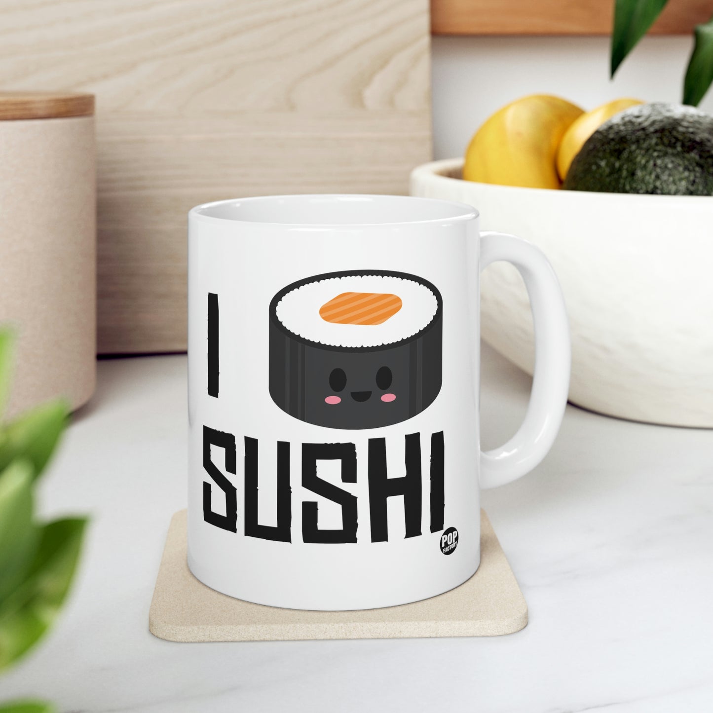 I LOVE SUSHI COFFEE MUG