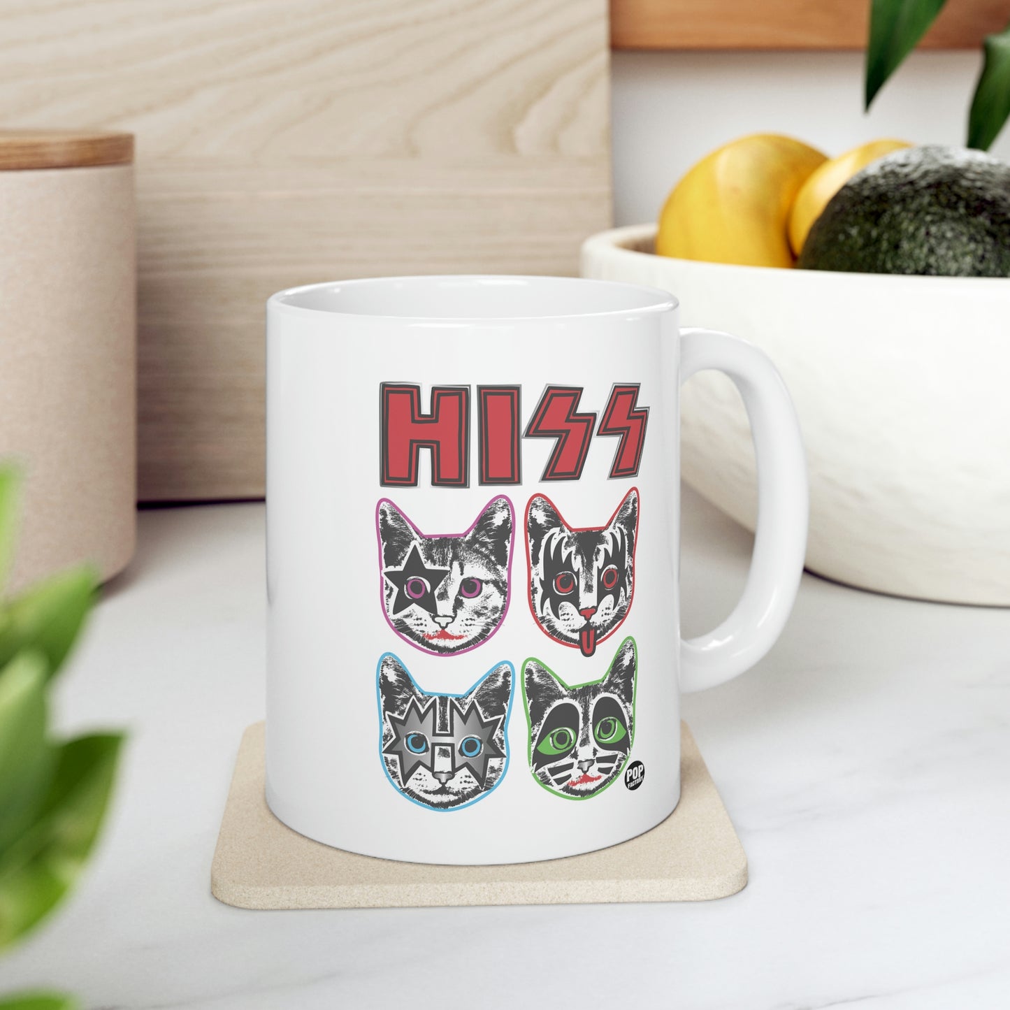 HISS KISS CATS COFFEE MUG